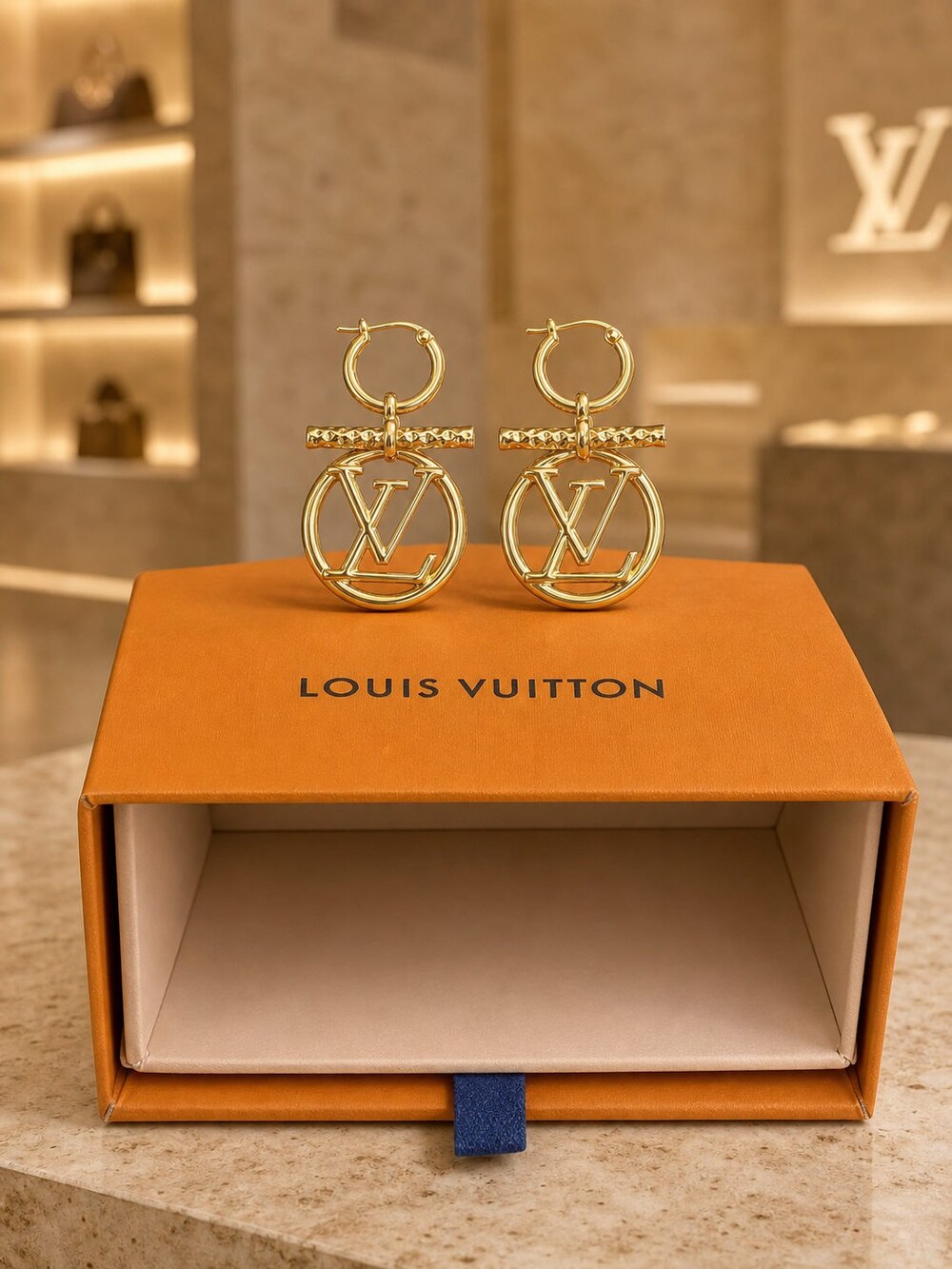 Louis Vuitton Signature Earrings Style 2 | New with Box - Picture 7 of 9